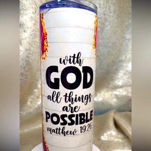 Godly woman skinny tumbler